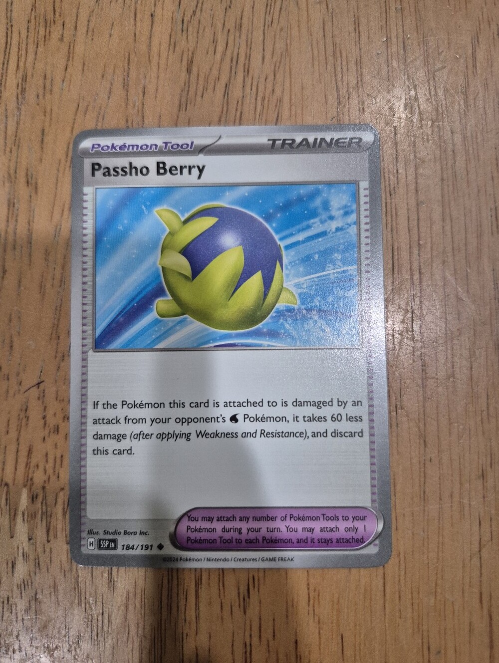 QTY 3 Passho Berry Pokémon Tool Trainer Card